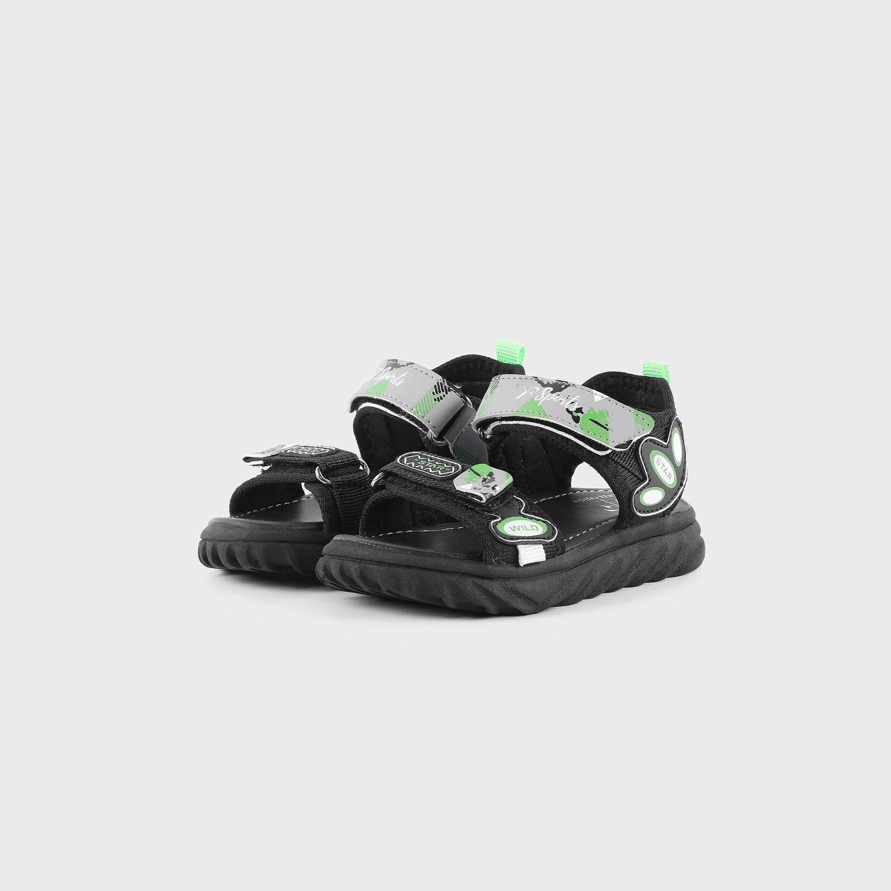 KID SANDAL KF-200007 BLACK MULTI